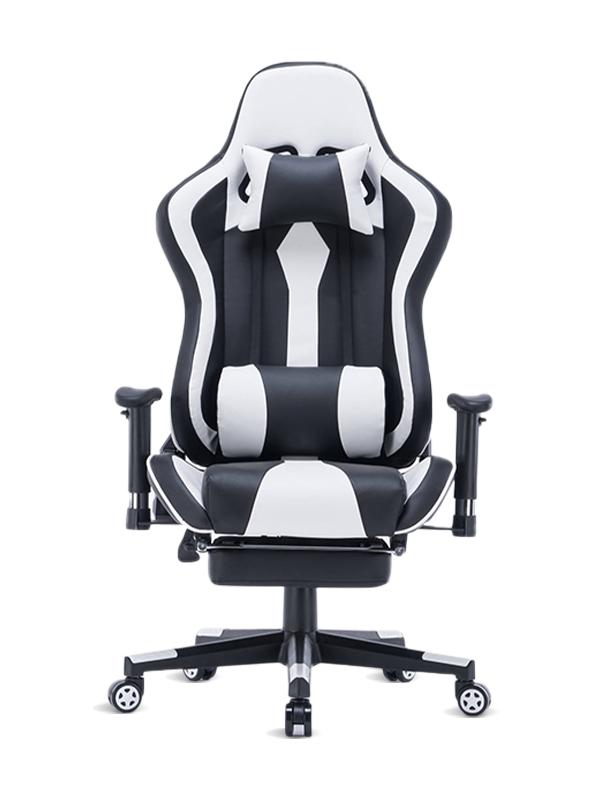 Ergonomické počítačové pretekárske stoličky v novom dizajne Kancelárske herné kreslo RGB v bielej farbe 